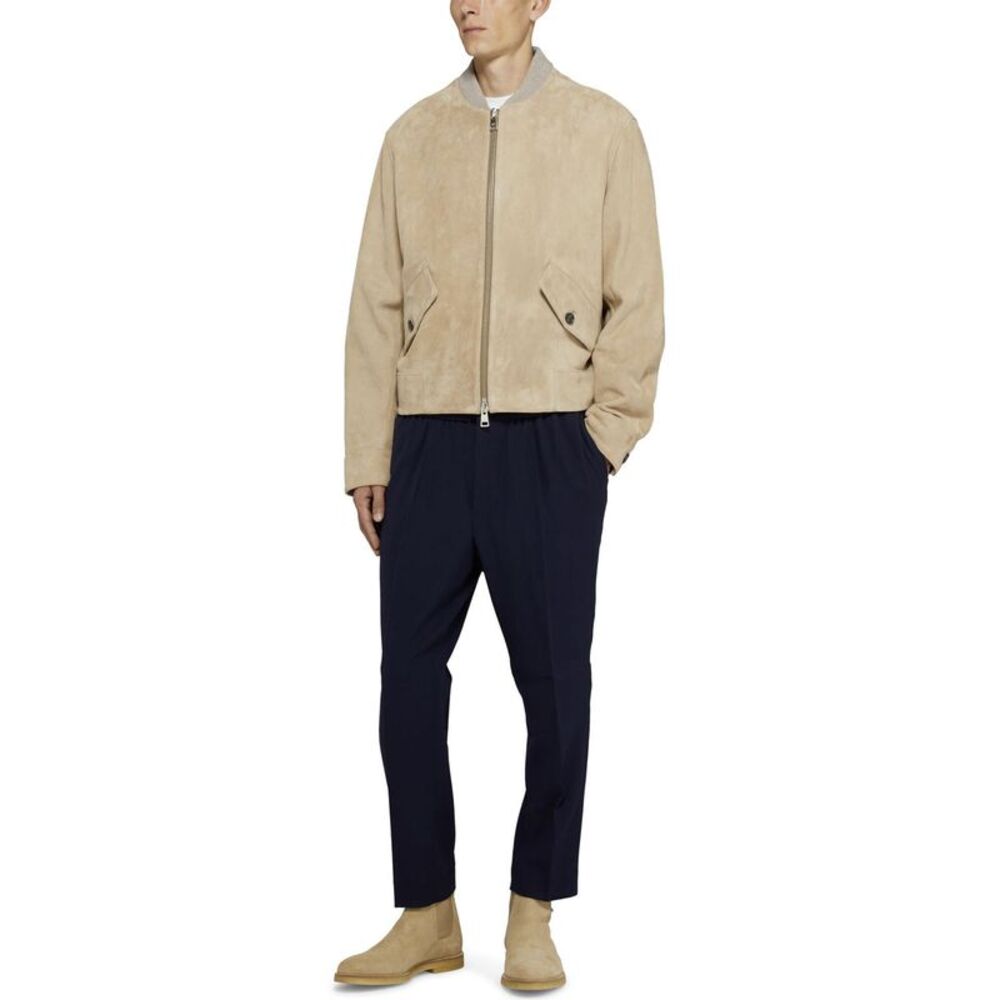 Ami Paris Alexandre Mattiussi Mens Suede Bomber Jacket XL Champagne - NWT $1955 - Picture 2 of 6